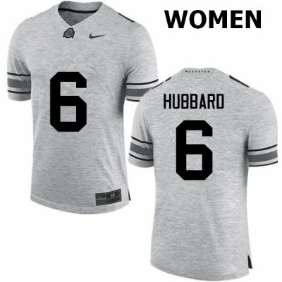 NCAA Ohio State Buckeyes Women's #6 Sam Hubbard Gray Nike Football College Jersey ISQ4645KB
